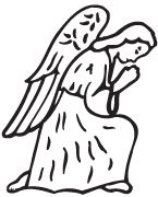 Clipart Image For Gravemarker Monument angel 10