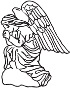 Clipart Image For Gravemarker Monument angel 32